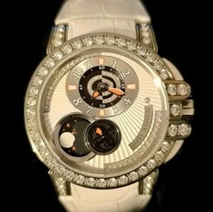 Harry Winston Ocean Lady Z 35mm Diamond Bezel And Dial Zalium Ladies Watch